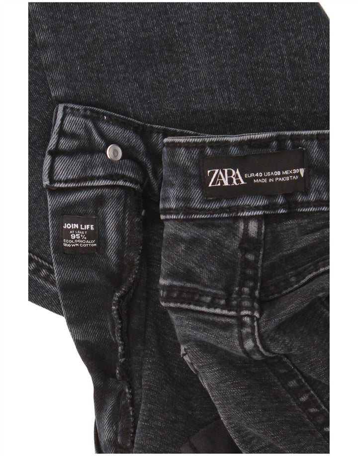 Zara Jeans Cropped Mujer EU 40 Medium W30 L25 Algodón Azul Marino