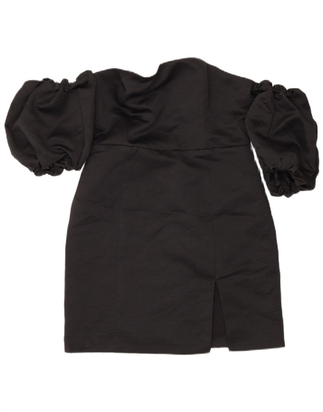 Topshop Mini vestido con hombros descubiertos para mujer UK 10 Small Poliéster negro