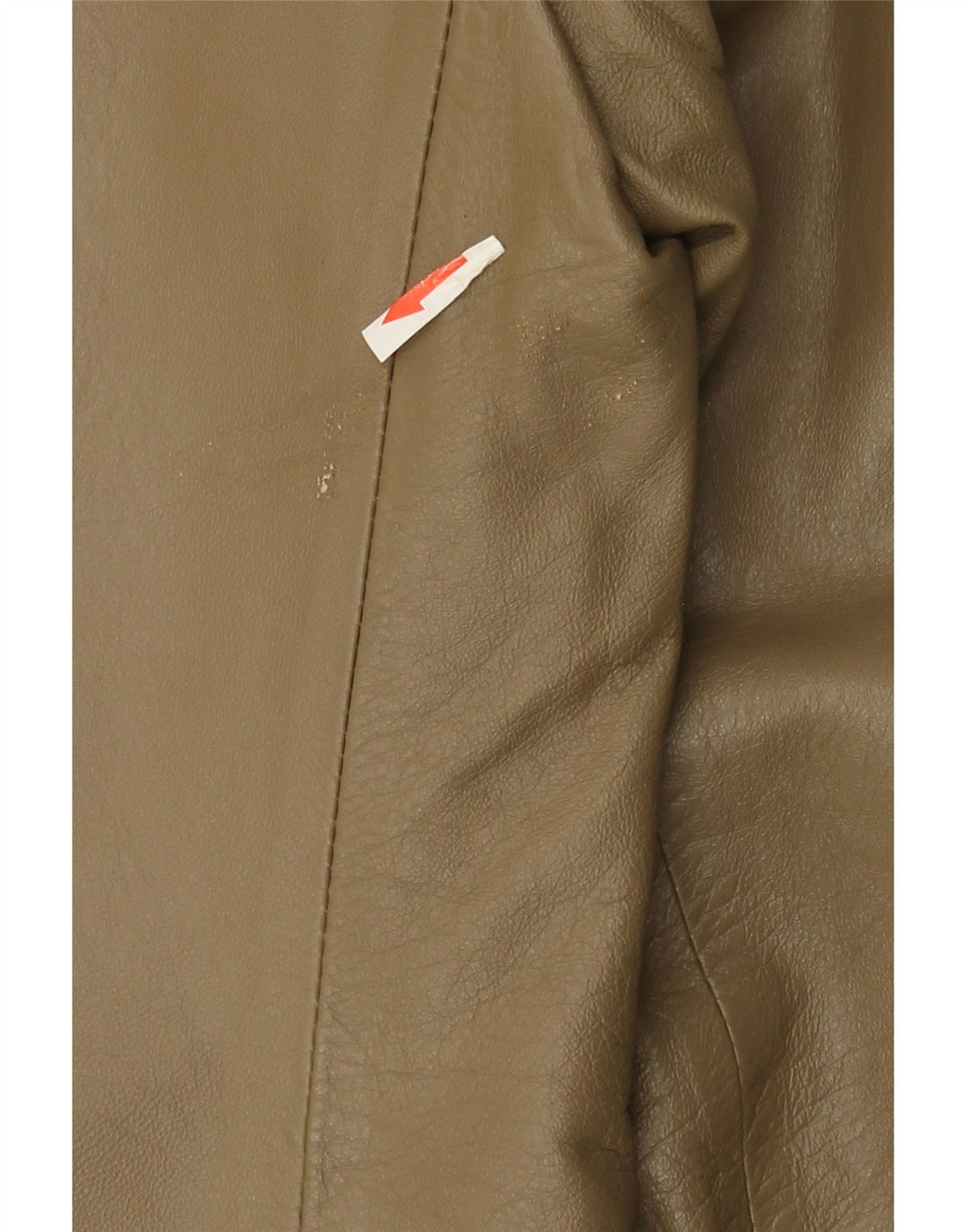 Vintage mujer chaqueta de cuero de gran tamaño IT 38 XS cuero caqui