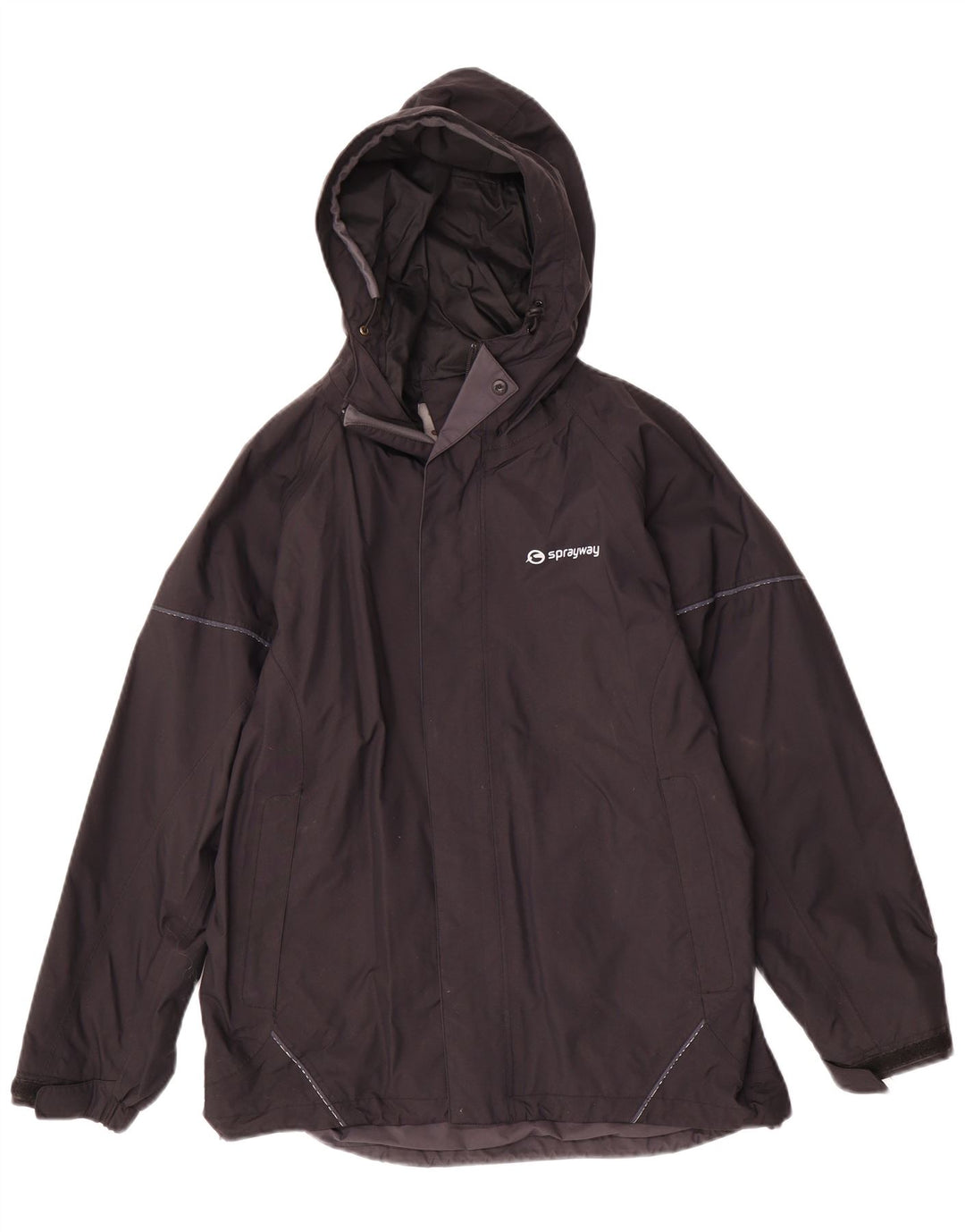 Sprayway Chubasquero con capucha para niño 12-13 años Negro Poliéster