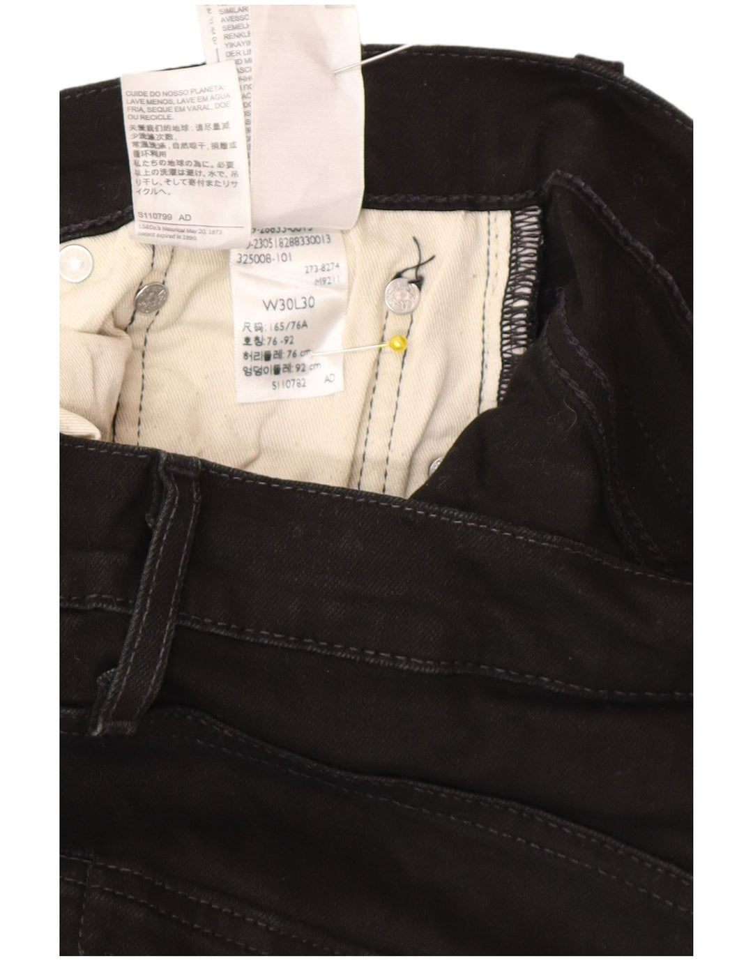 Levi's Vaqueros ajustados para hombre W30 L30 Algodón negro