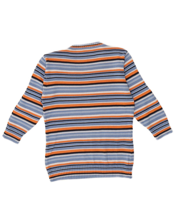 Gap Jersey de Manga 3/4 para Mujer con Cuello Barco UK 6 XS Algodón a Rayas Azul