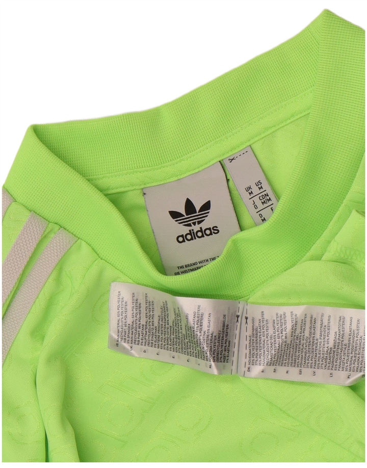 Adidas Hombre Camiseta Gráfica Top Poliéster Verde Medio