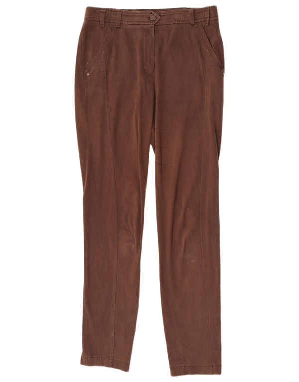 Luisa Spagnoli Womens Slim Chino Trousers IT 42 Medium W28 L30 Brown Cotton