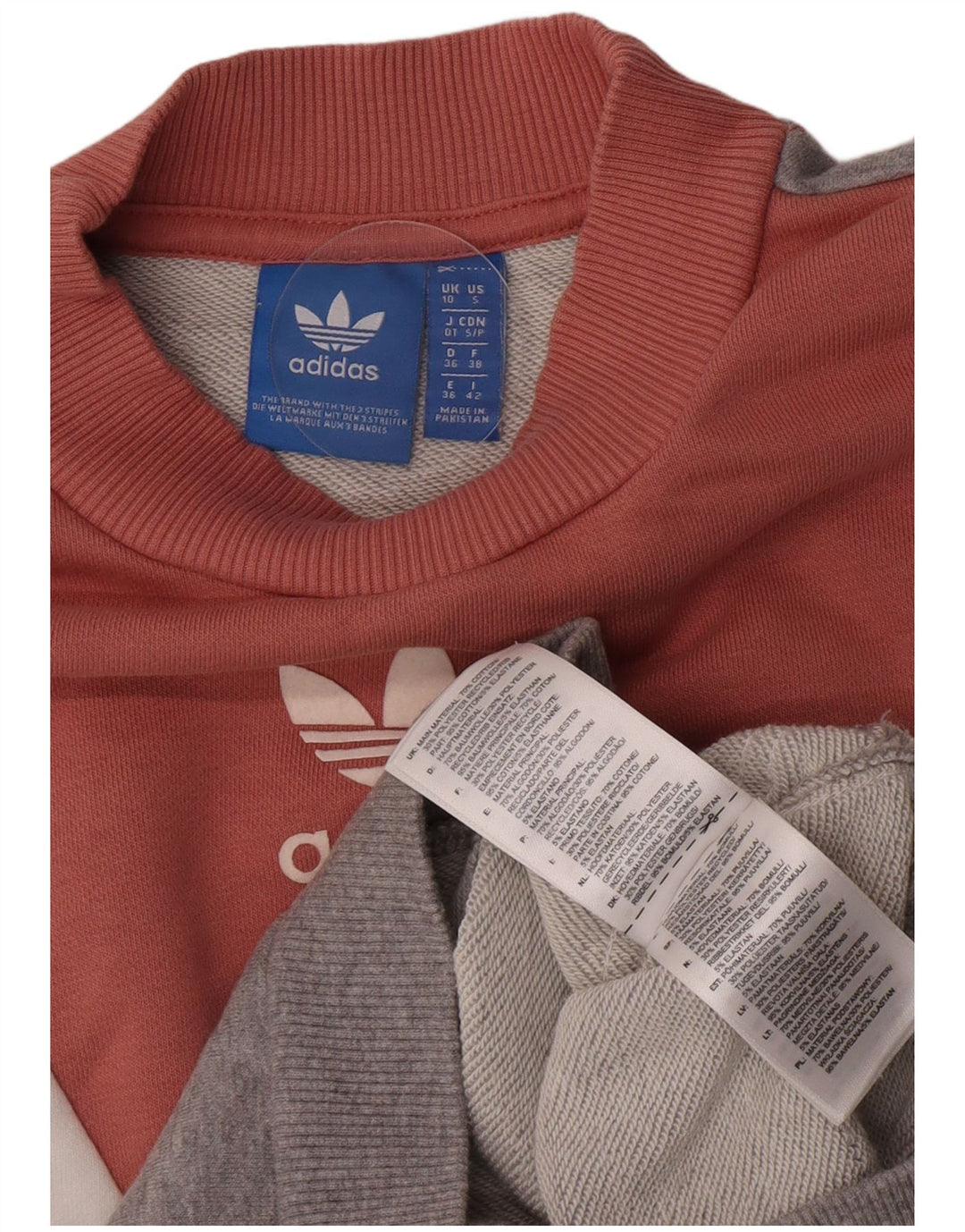 Adidas - Sudadera extragrande para mujer, talla 10, color gris pequeño