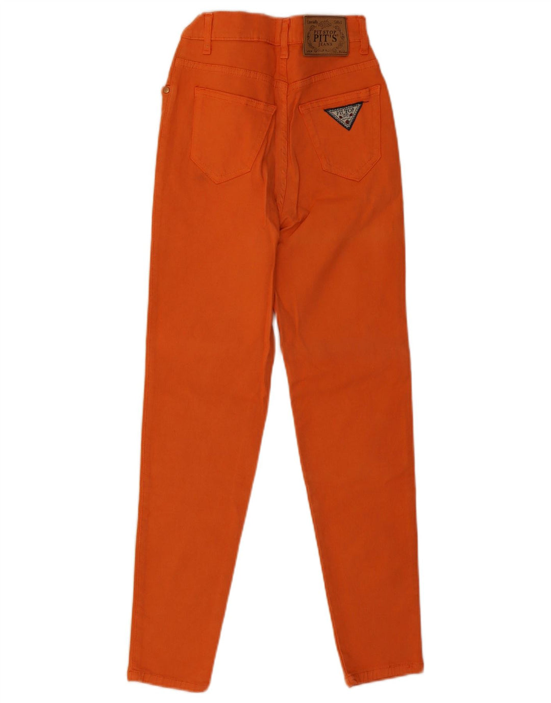 Pit Stop Jeans ajustados de cintura alta para mujer IT 44 Medium W24 L26 Algodón naranja