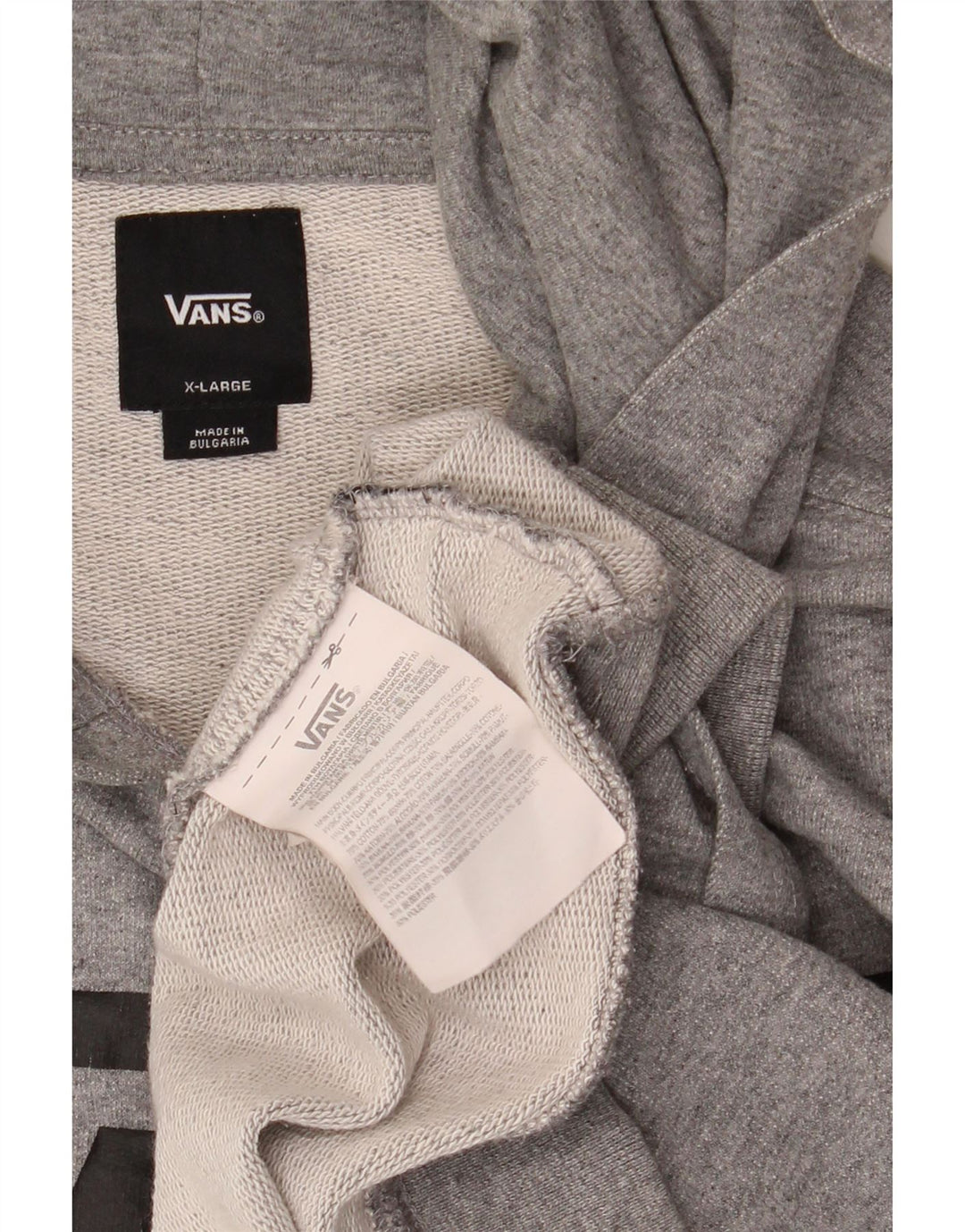 VANS Sudadera con capucha gráfica para mujer UK 40 XL Algodón gris