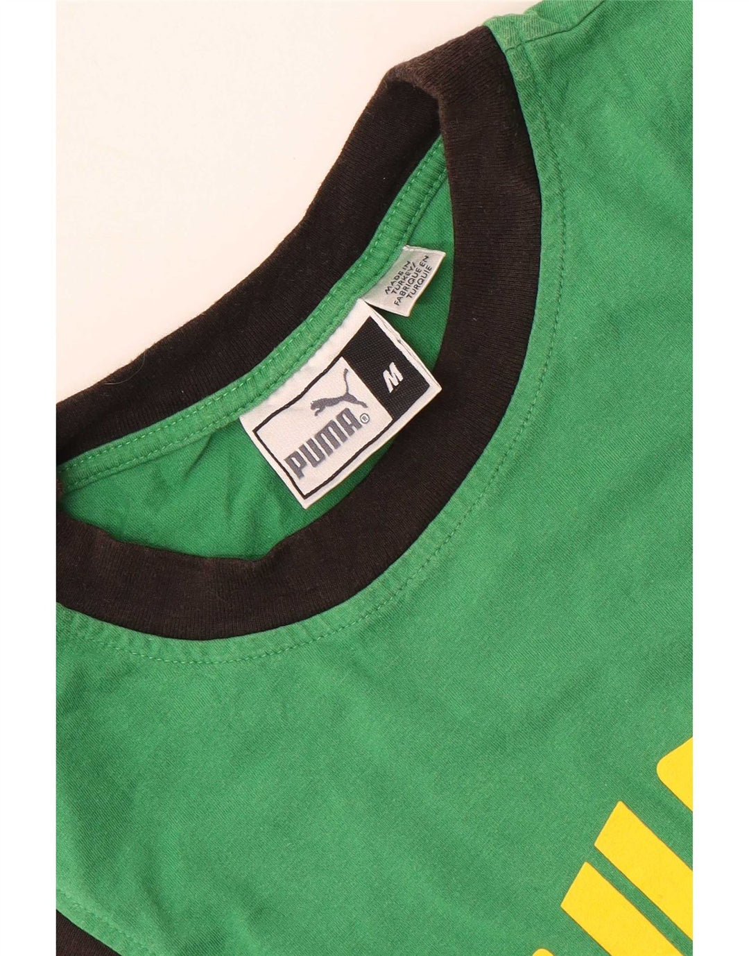 Puma Camiseta sin mangas con gráfico en bloques de color verde medio