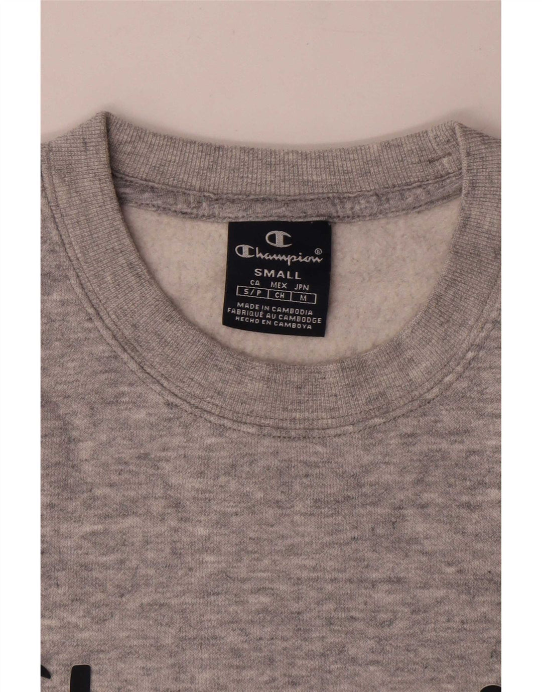 Champion Sudadera Gráfica para Hombre Jersey Pequeño De Algodón Gris