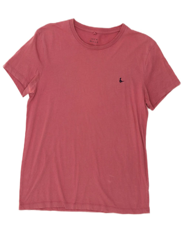 Camiseta Jack Wills Hombre Top Small Borgoña Algodón