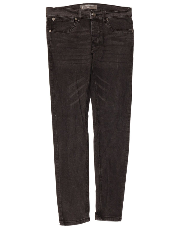 French Connection Mens Skinny Jeans W32 L32 Black Cotton