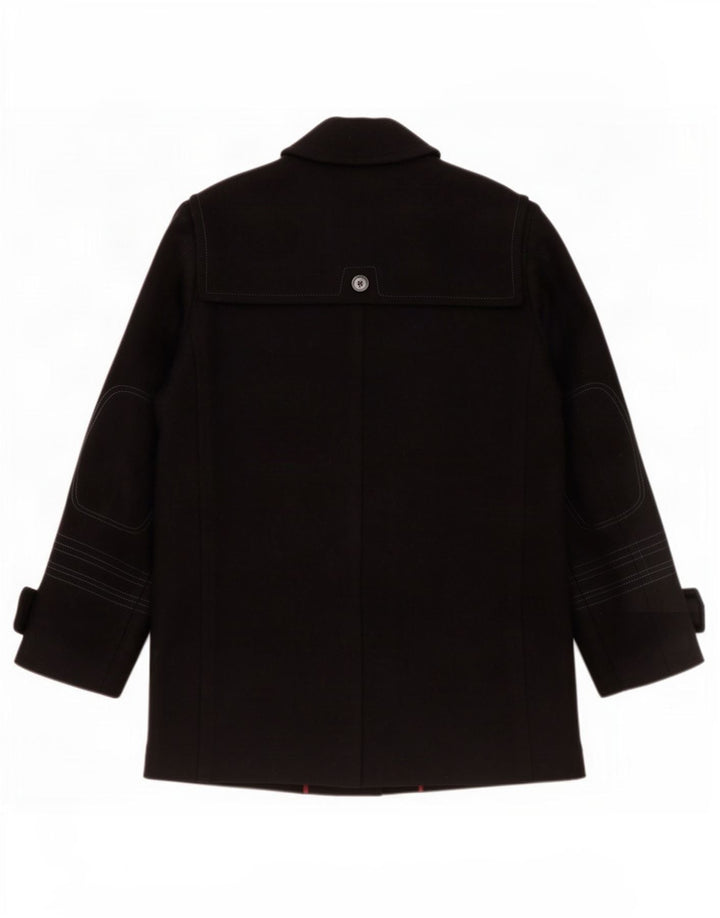 Hugo Boss Trenca para hombre EU 52 XL Lana virgen negra
