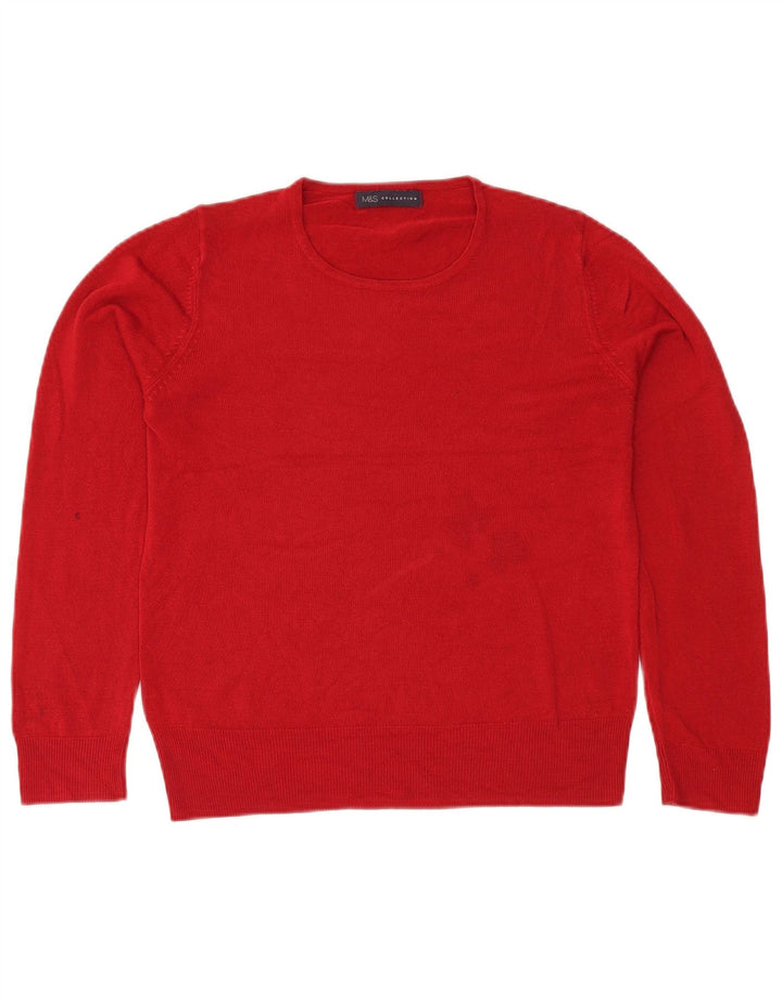 Marks & Spencer - Jersey de cuello redondo para mujer, talla 40, color rojo