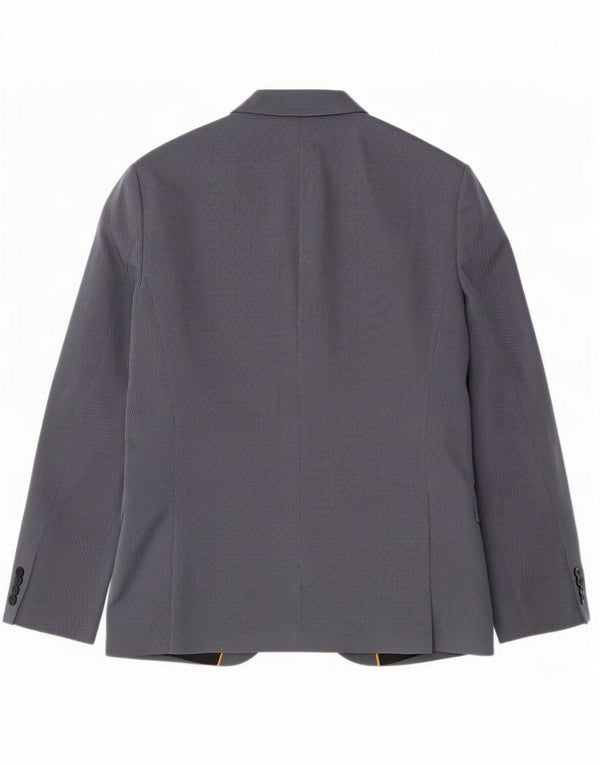 Zara Chaqueta tipo blazer con 1 botón para hombre EU 52 Poliéster azul grande
