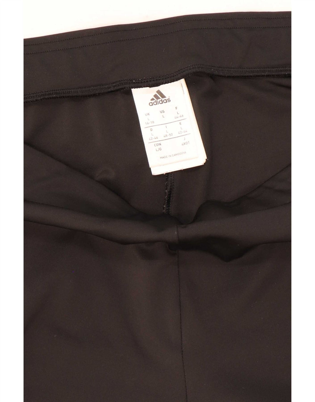 Adidas - Leggings capri para mujer, talla 48/18, talla grande, color negro, poliéster