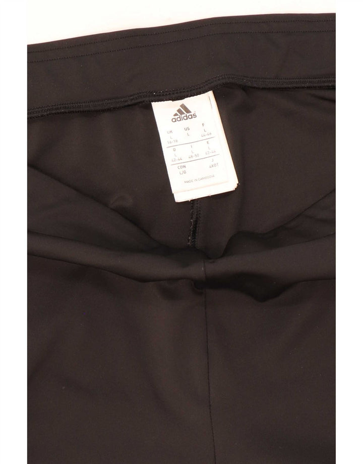 Adidas - Leggings capri para mujer, talla 48/18, talla grande, color negro, poliéster