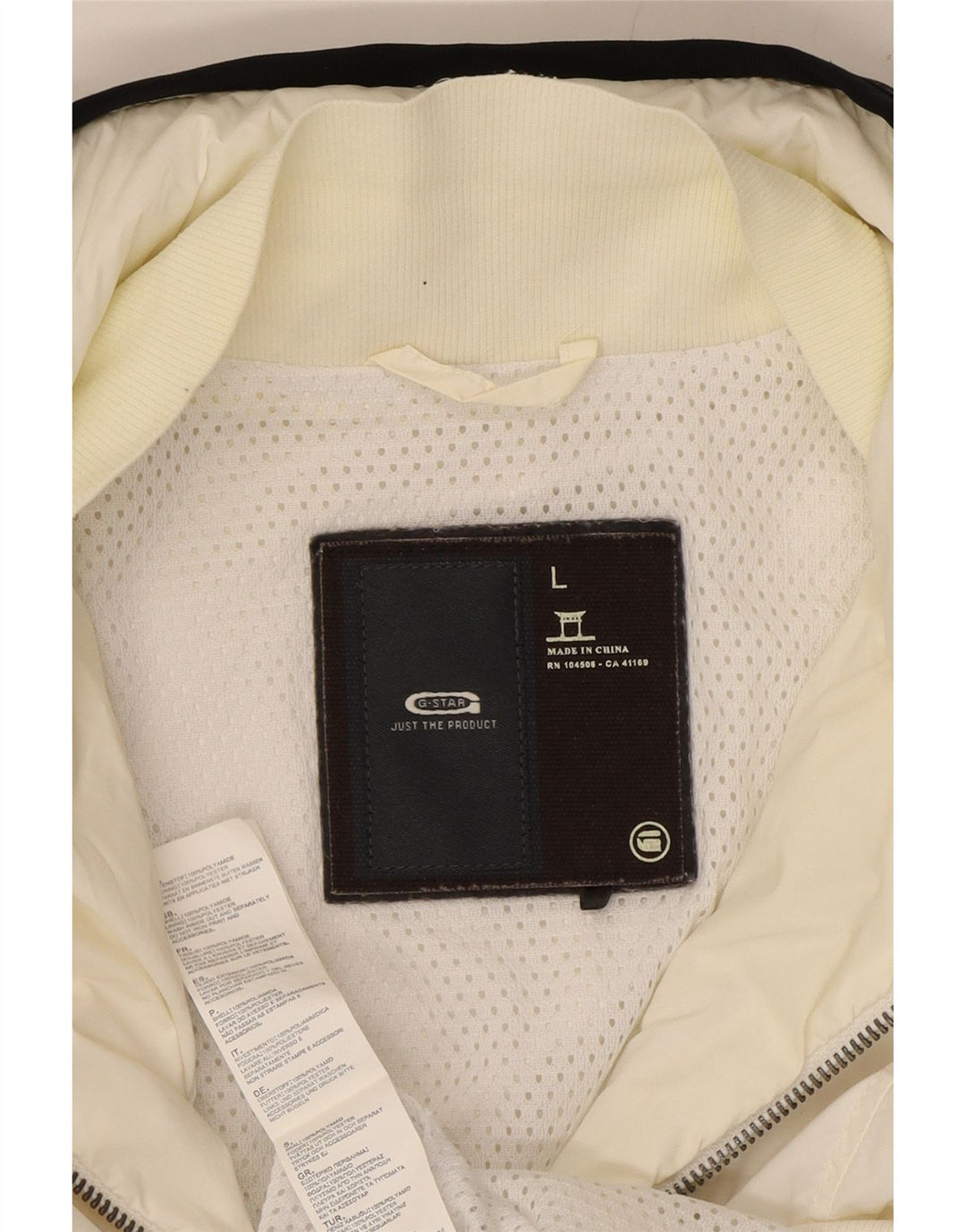 G-STAR Chaqueta impermeable con capucha para mujer, talla 40, talla grande, poliamida blanca