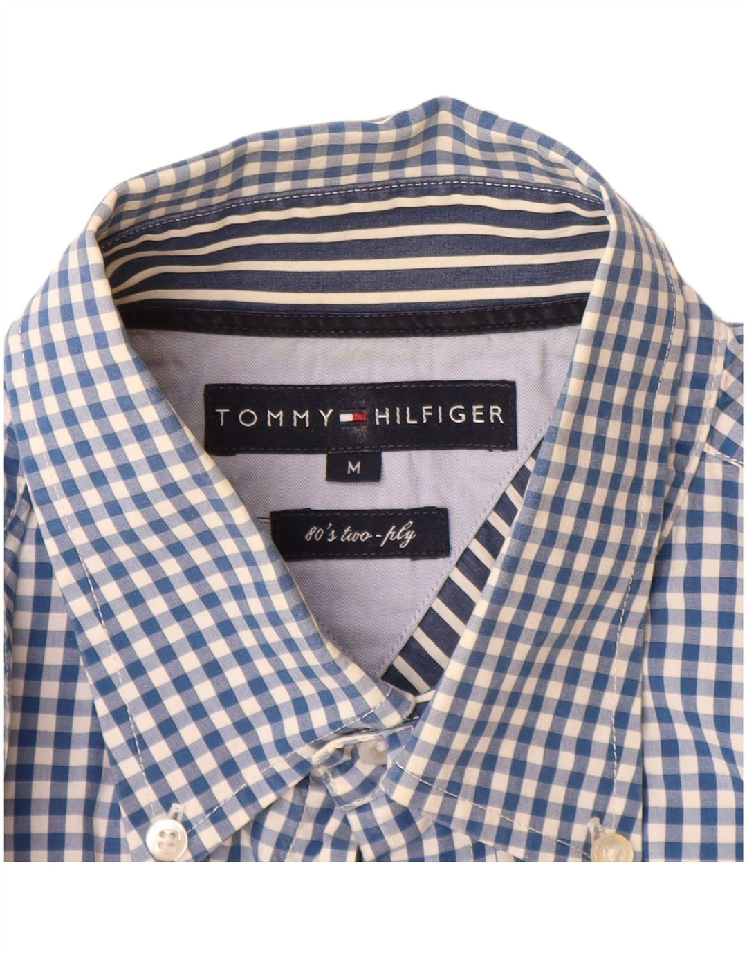 Tommy Hilfiger Camisa De Cuadros De Algodón A Cuadros Azul Medio