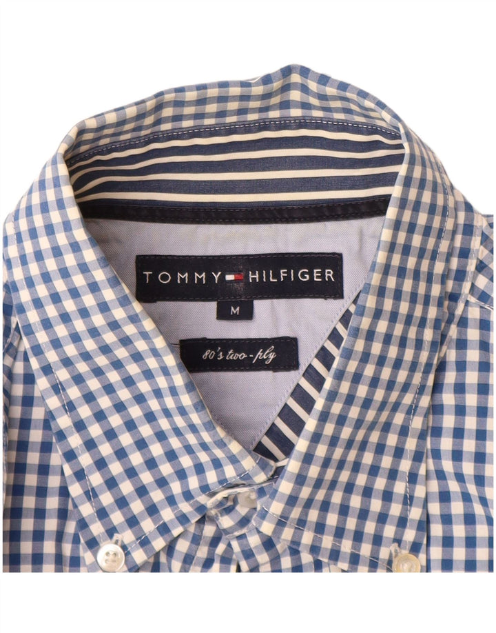 Tommy Hilfiger Camisa De Cuadros De Algodón A Cuadros Azul Medio