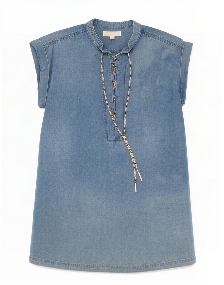 Michael Kors Vestido recto para mujer Reino Unido 10 Pequeño Lyocell azul