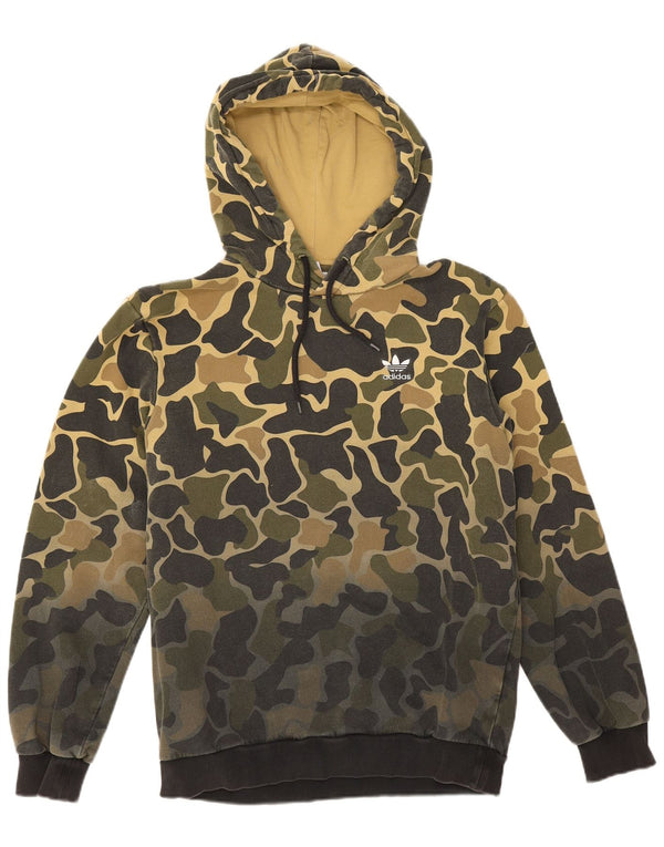 Adidas Hombre Sudadera Con Capucha Jumper Small Caqui Camuflaje Algodón