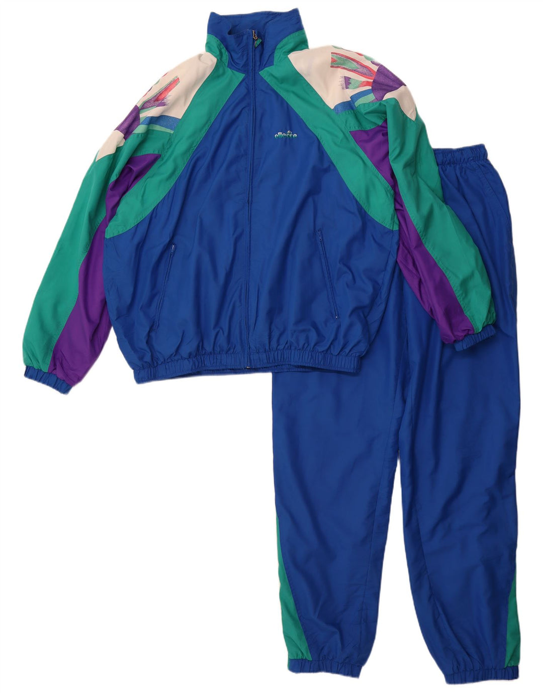 Chándal completo de corte holgado para hombre Ellesse IT 48 Azul medio Colorblock