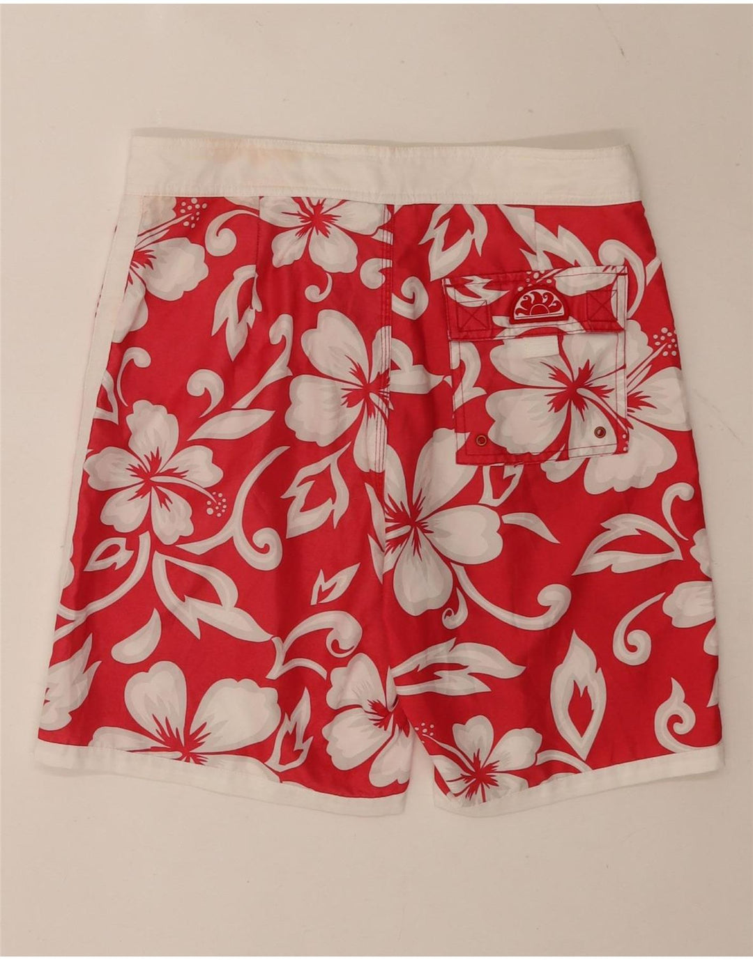 Bañador Sundek Hombre Poliéster Floral Rojo Mediano