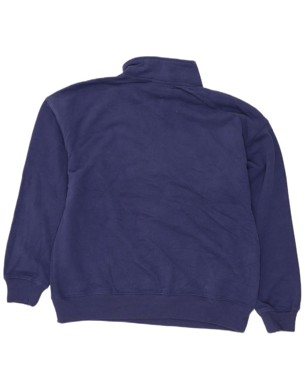 Champion Sudadera extragrande con cuello y cremallera para mujer UK 10 Small Azul marino