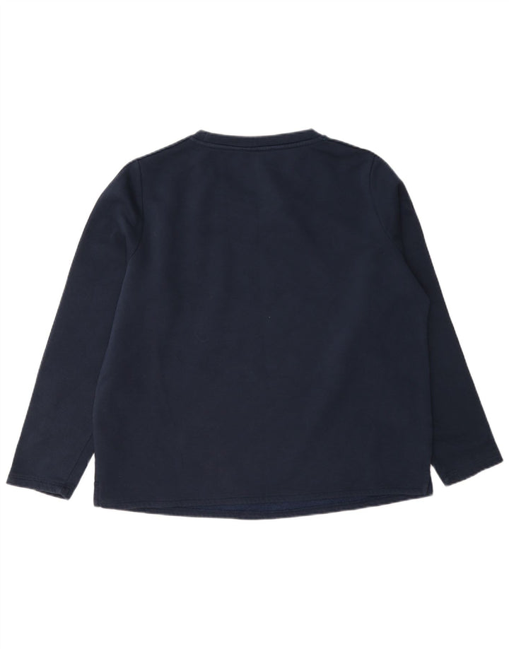 Marks & Spencer Sudadera para mujer Jumper UK 12 Medium Azul marino Algodón