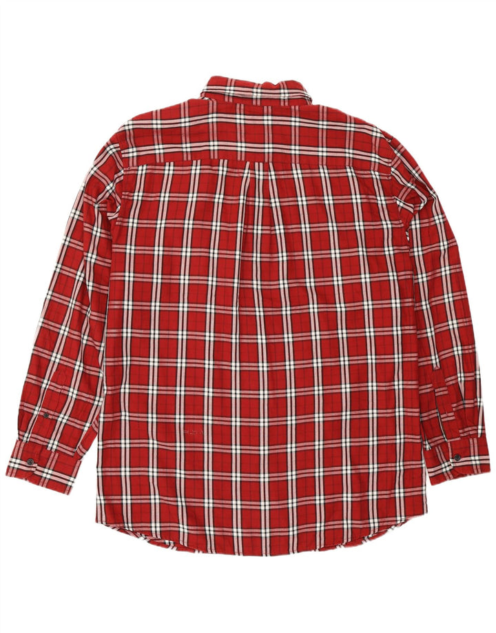 Chaps Camisa de franela para hombre XL Algodón a cuadros rojos