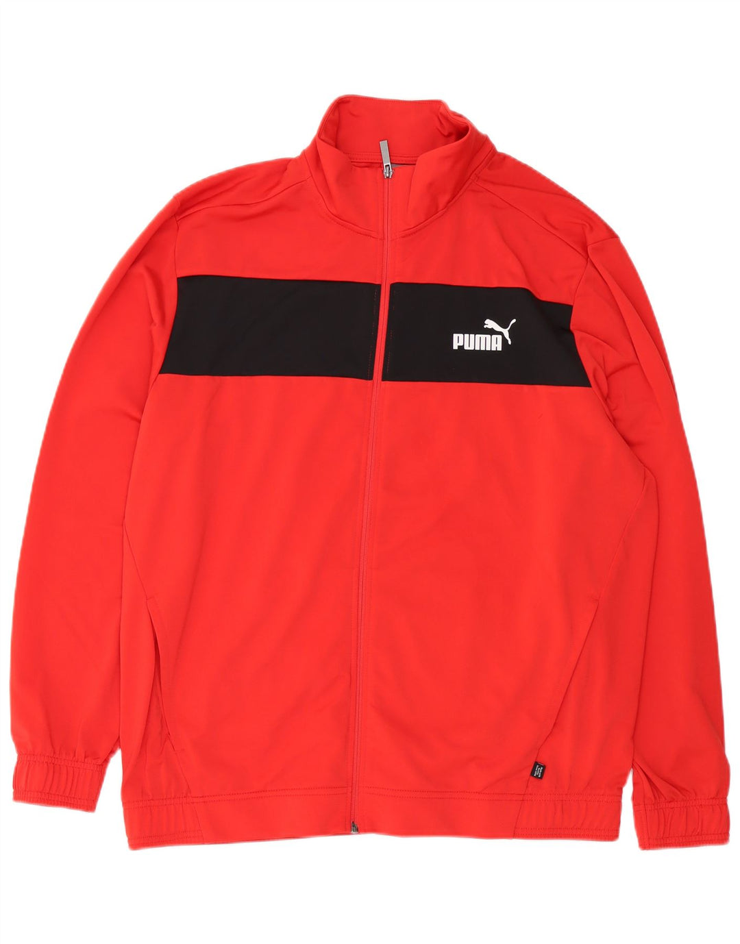 PUMA Chaqueta de chándal para hombre XL Poliéster color block rojo