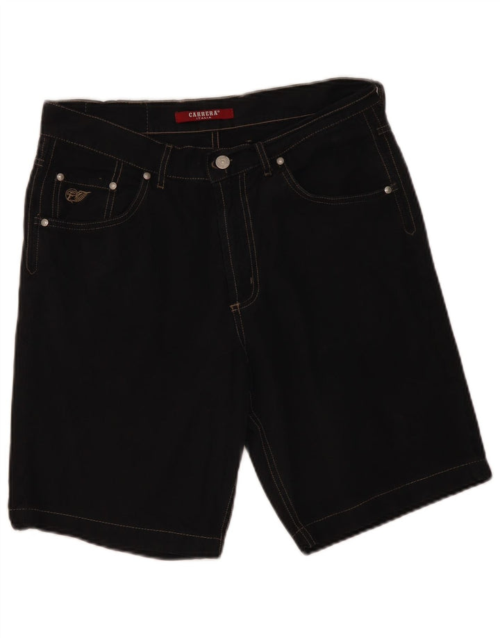 Carrera Pantalones cortos casuales para hombre W32 Algodón negro mediano