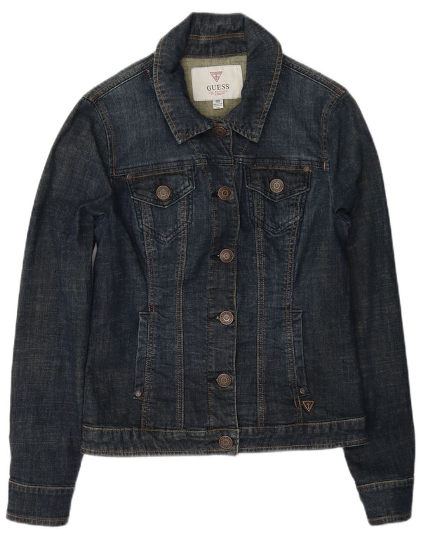 Guess Chaqueta Vaquera para Mujer UK 8 Small Azul Marino Algodón