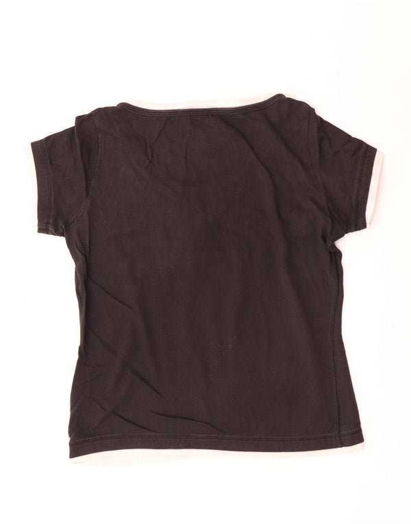 CHAMPION Camiseta con gráfico Heritage Classics para mujer UK 10 Small Black