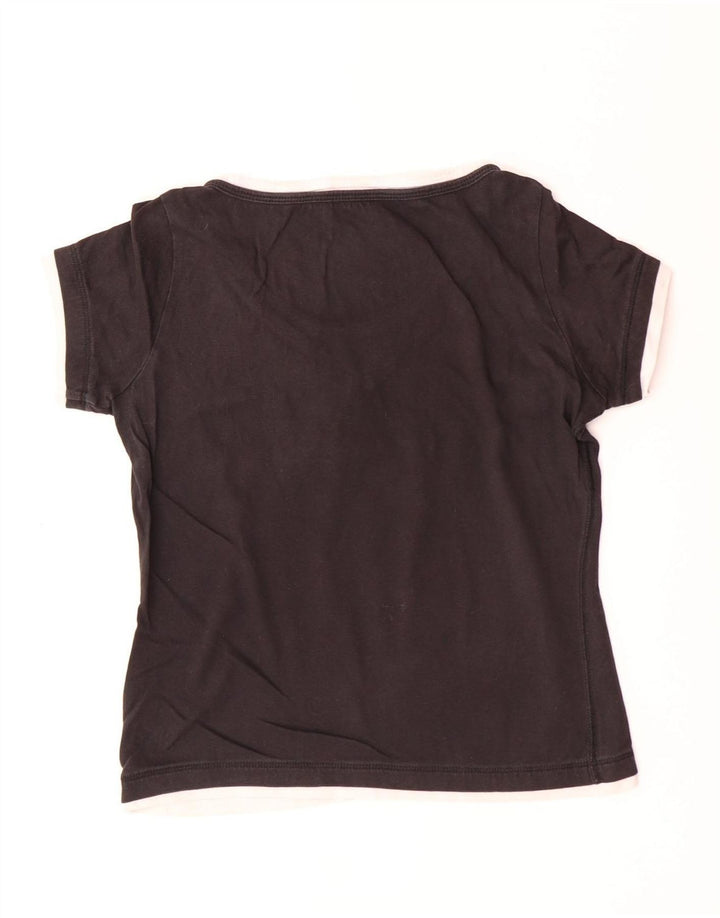 CHAMPION Camiseta con gráfico Heritage Classics para mujer UK 10 Small Black