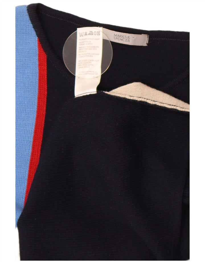Marks & Spencer Jersey con cuello barco para mujer, talla 44, talla M, color negro