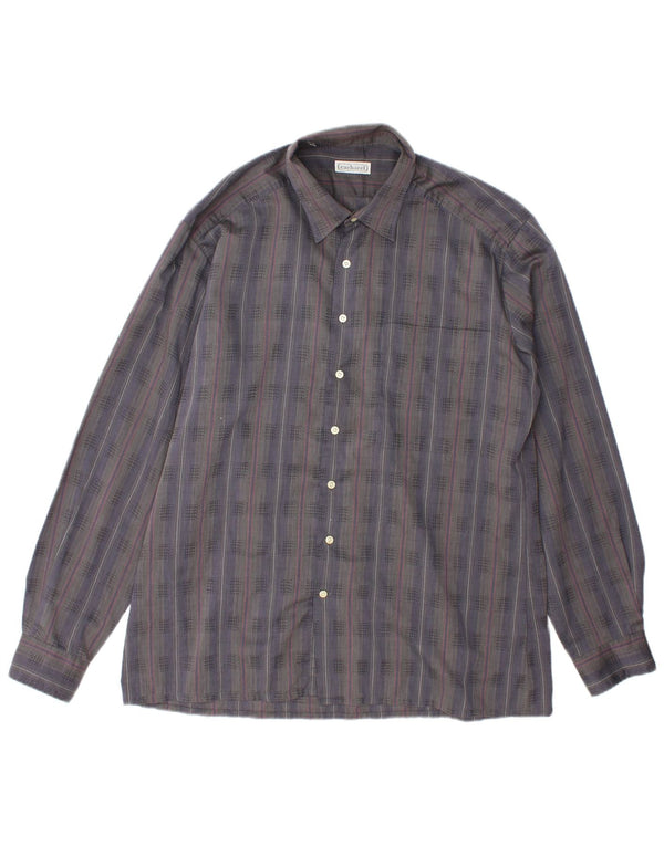 Camisa Cacharel Hombre Talla 41 Grande Gris Rayas