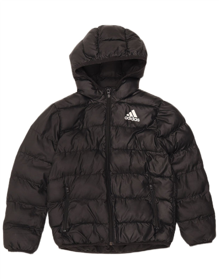 ADIDAS Chaqueta acolchada con capucha para niño 9-10 años Negro Poliéster