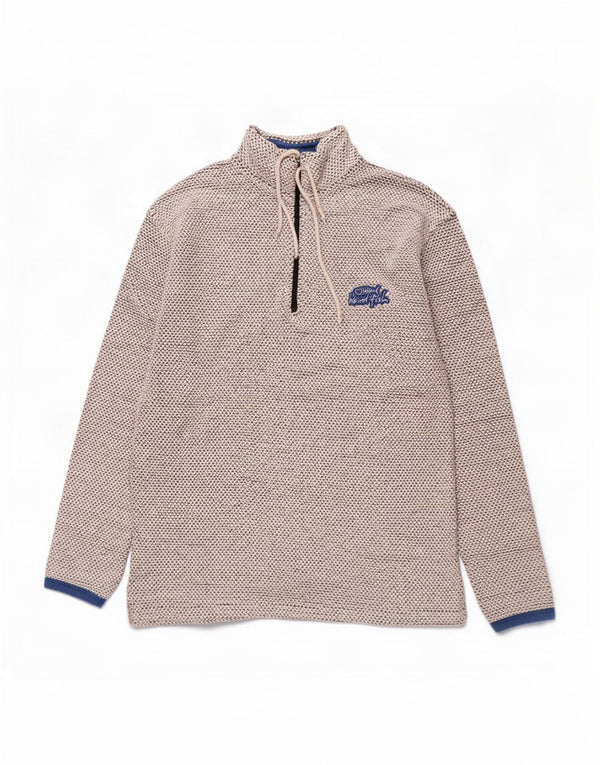 Weird Fish Mens Zip Neck Sweatshirt Jumper Medium Grey Cotton