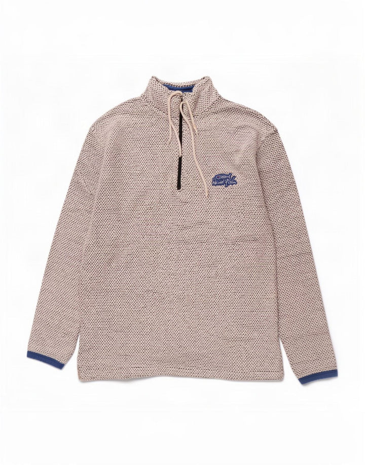 Weird Fish - Sudadera con cuello y cremallera para hombre, color gris medio, algodón