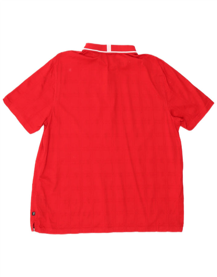 Polo Ted Baker para hombre talla 5 XL algodón rojo