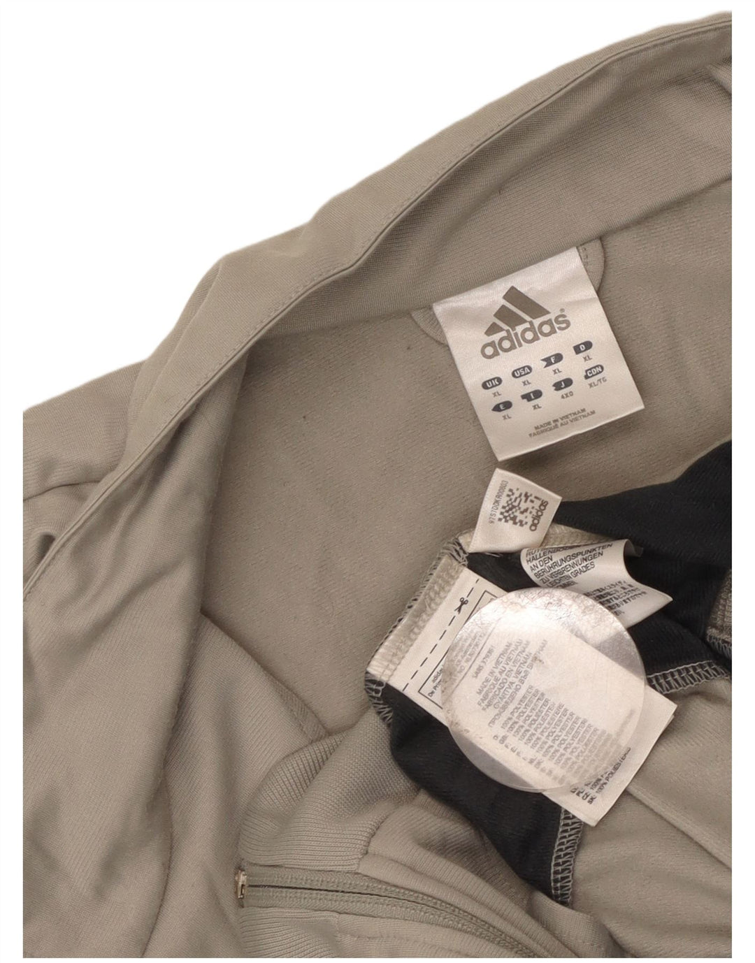 Adidas Hombre Chándal Top Jacket XL Gris Colorblock Poliéster