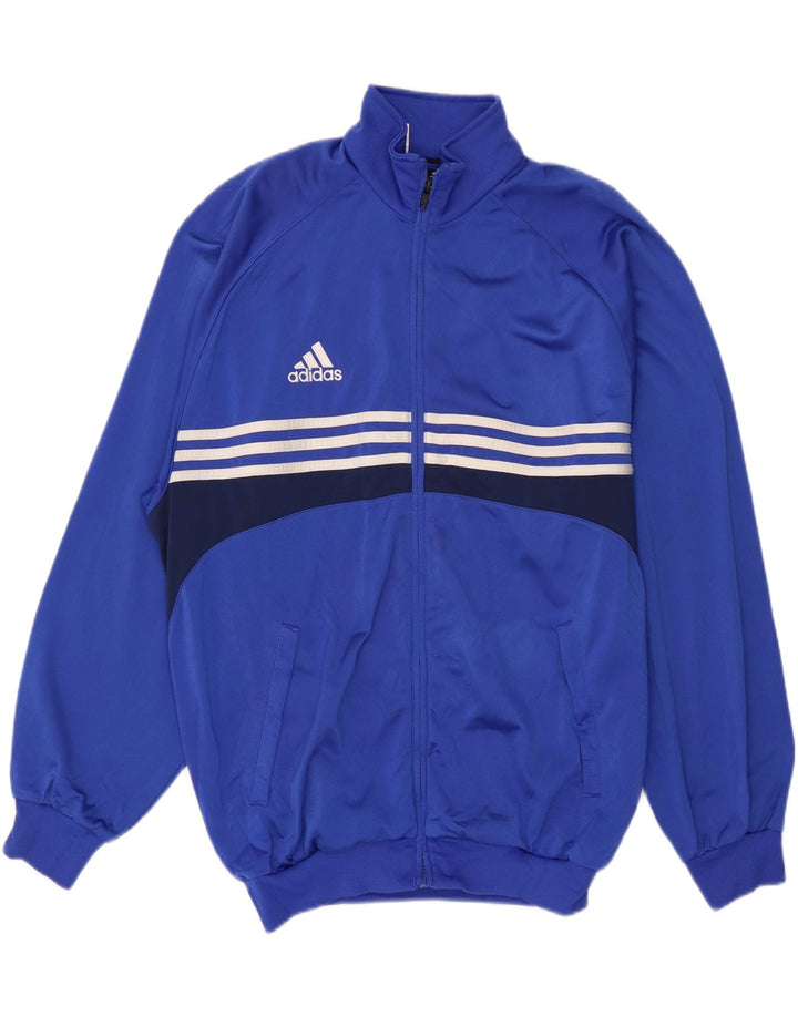 Adidas - Chaqueta de chándal para hombre, talla 42/44, poliéster color azul grande