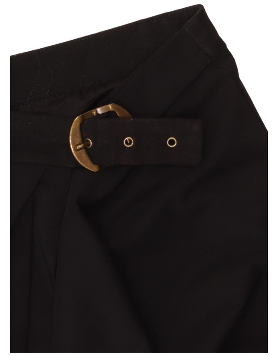 ANGELA MELE Falda cruzada para mujer IT 44 Mediana W30 Lana negra