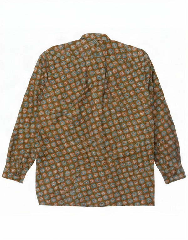 C&A Camisa para hombre XL Algodón floral caqui