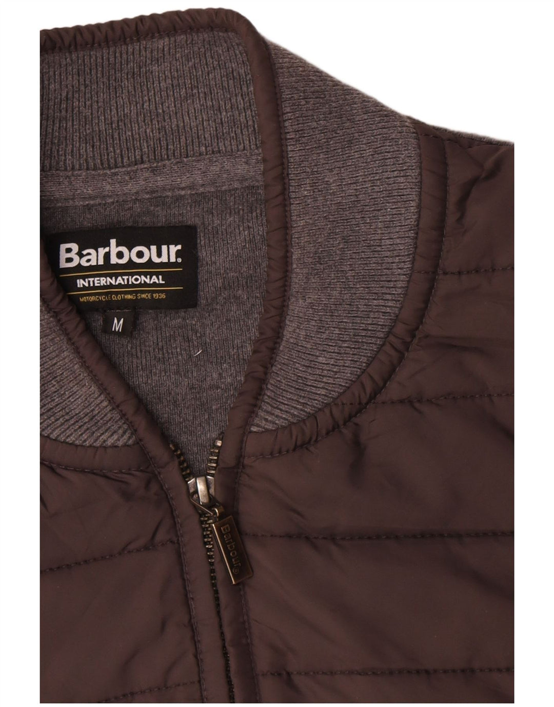 Barbour Hombre Cárdigan Suéter Algodón Gris Medio