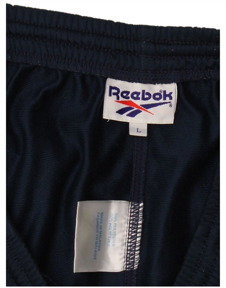 Reebok - Pantalones de chándal para hombre, color azul marino, talla grande