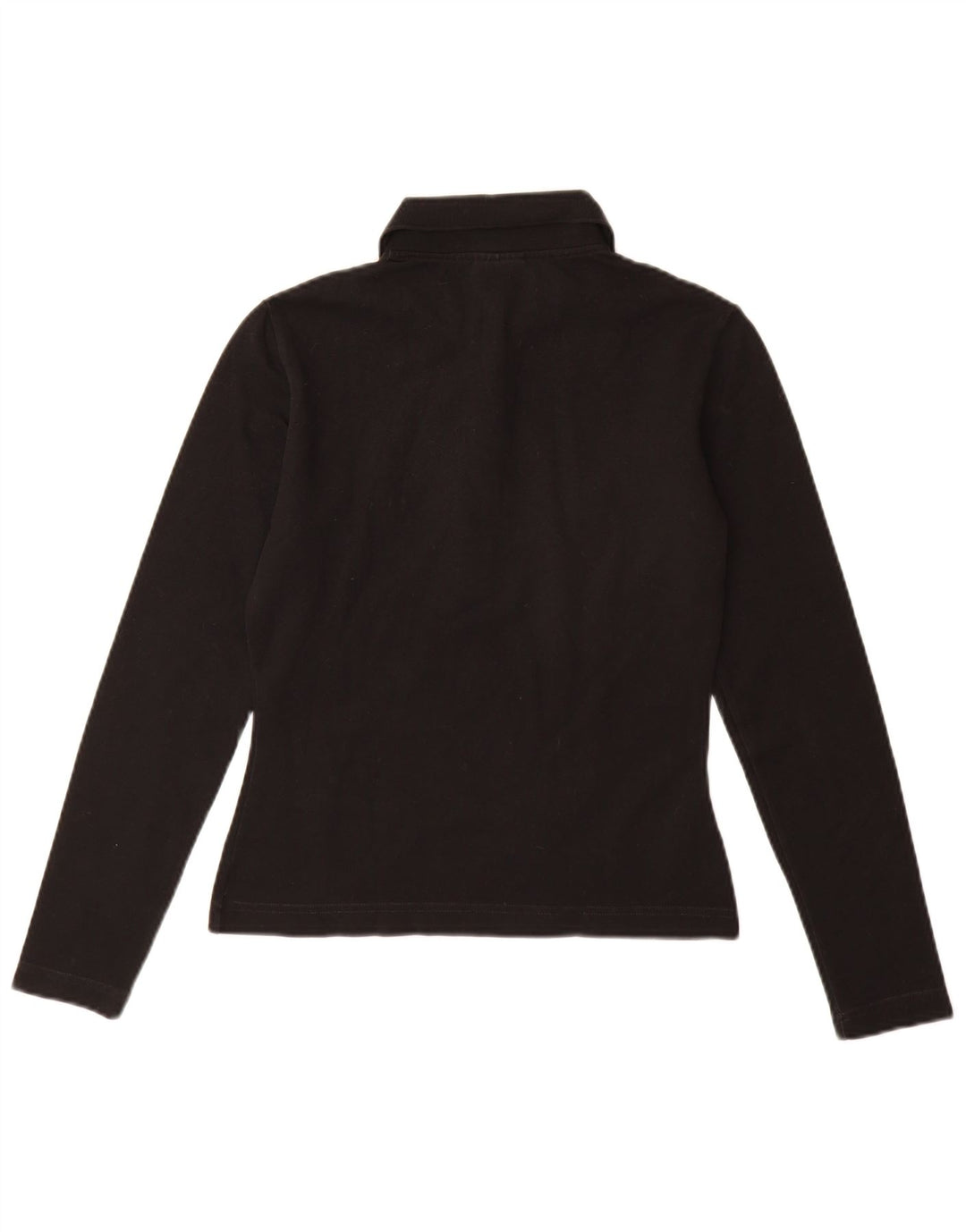 Polo Lacoste de manga larga para mujer talla 40 mediano algodón negro