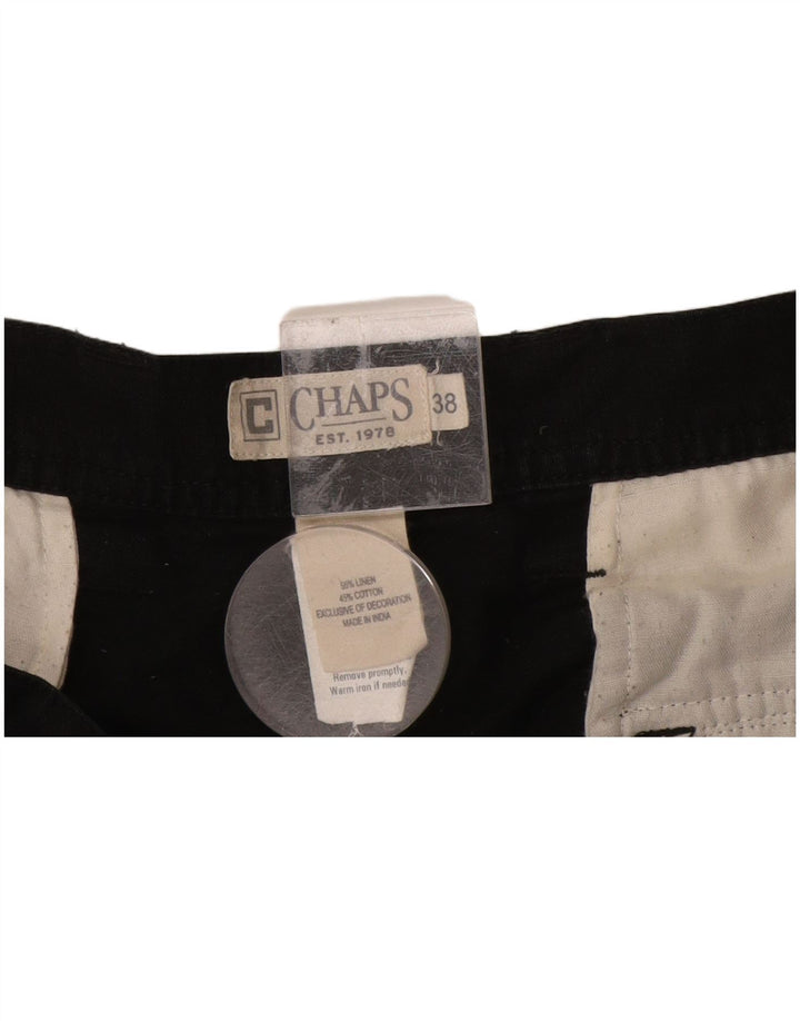 CHAPS Pantalones cortos cargo para hombre W38 XL Lino negro