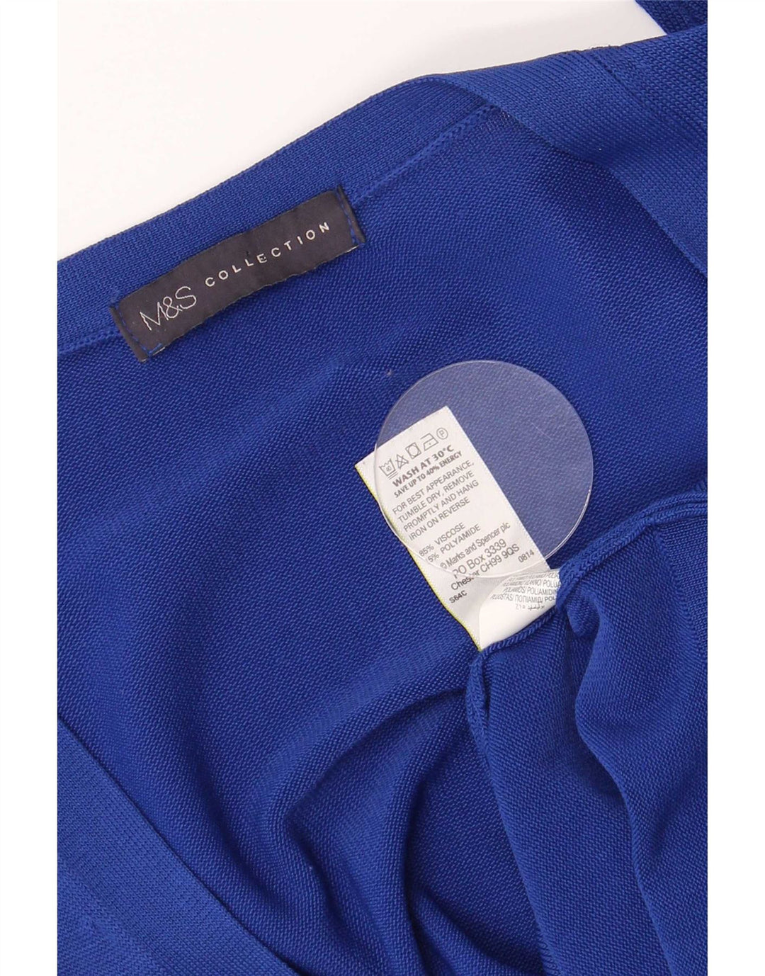 Marks & Spencer Suéter tipo cárdigan de ajuste regular para mujer UK 44 Azul medio